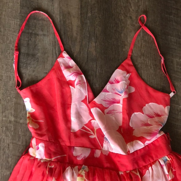 Pink floral maxi dress size M - Picture 2 of 7